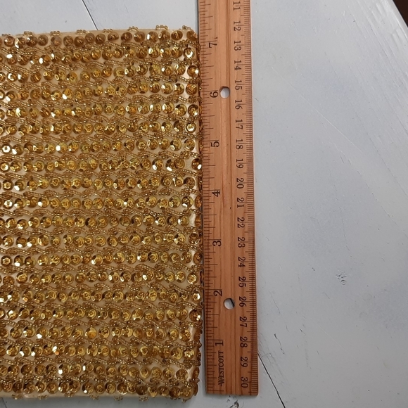 Gold sequin vintage small clutch purse - Picture 7 of 7